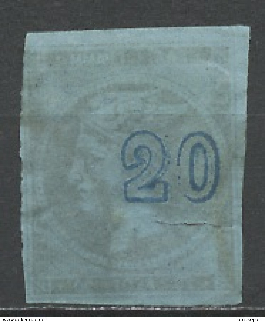 Grèce - Griechenland - Greece 1861-62 Y&T N°14A - Michel N°20 (o) - 40l Mercure - Chiffre 20 Au Verso - Usados