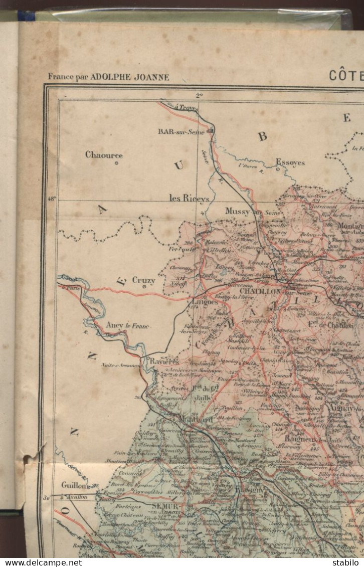 GEOGRAPHIE DE LA COTE D'OR  PAR ADOLPHE JOANNE - 19 GRAVURES ET UNE CARTE - 1886 - Bourgogne