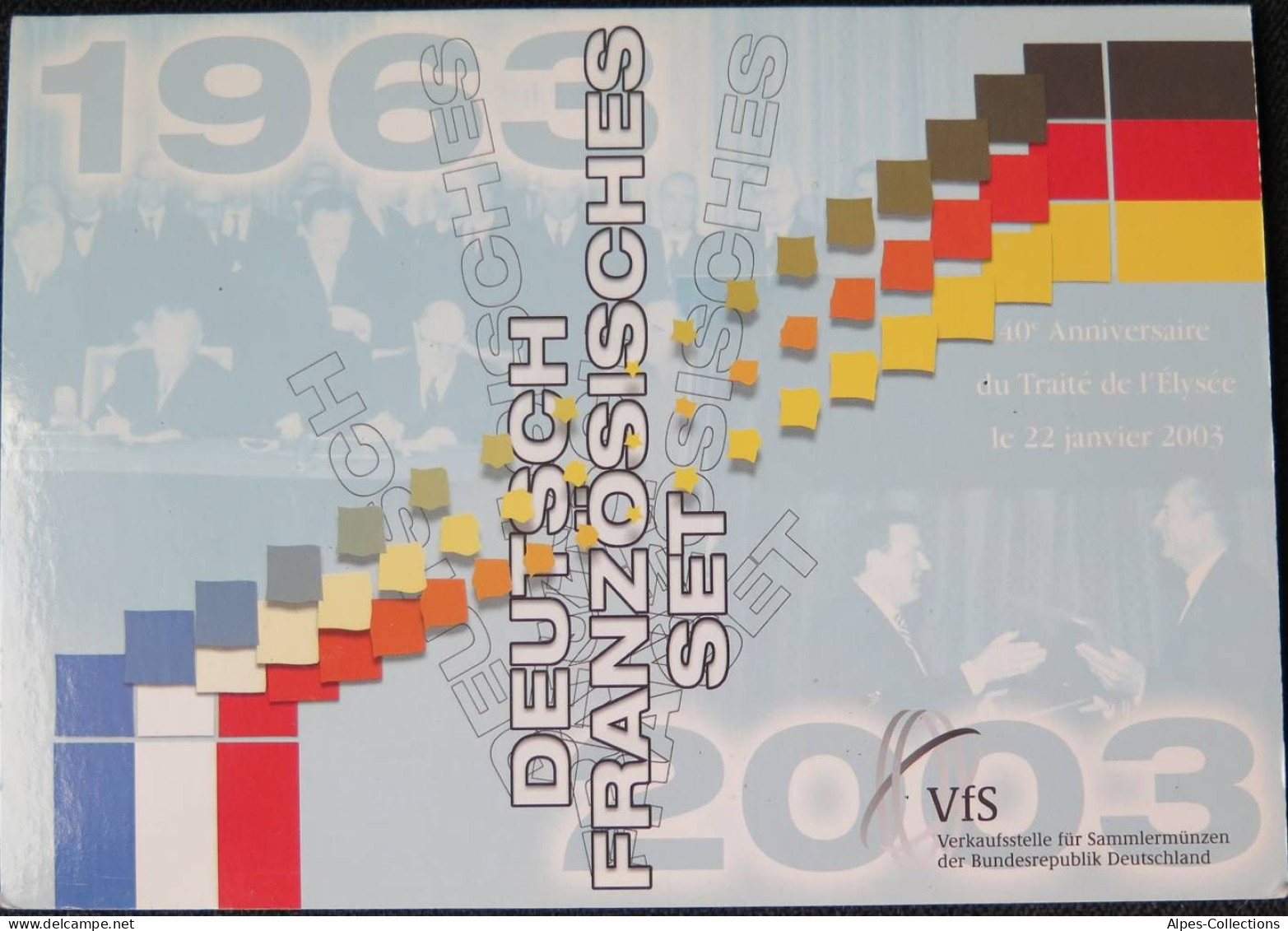 ALX2003X.1 - SET FRANCO ALLEMAND - 2003 Traité De L'Elysée - 1 Cent à 2 Euros - Germania