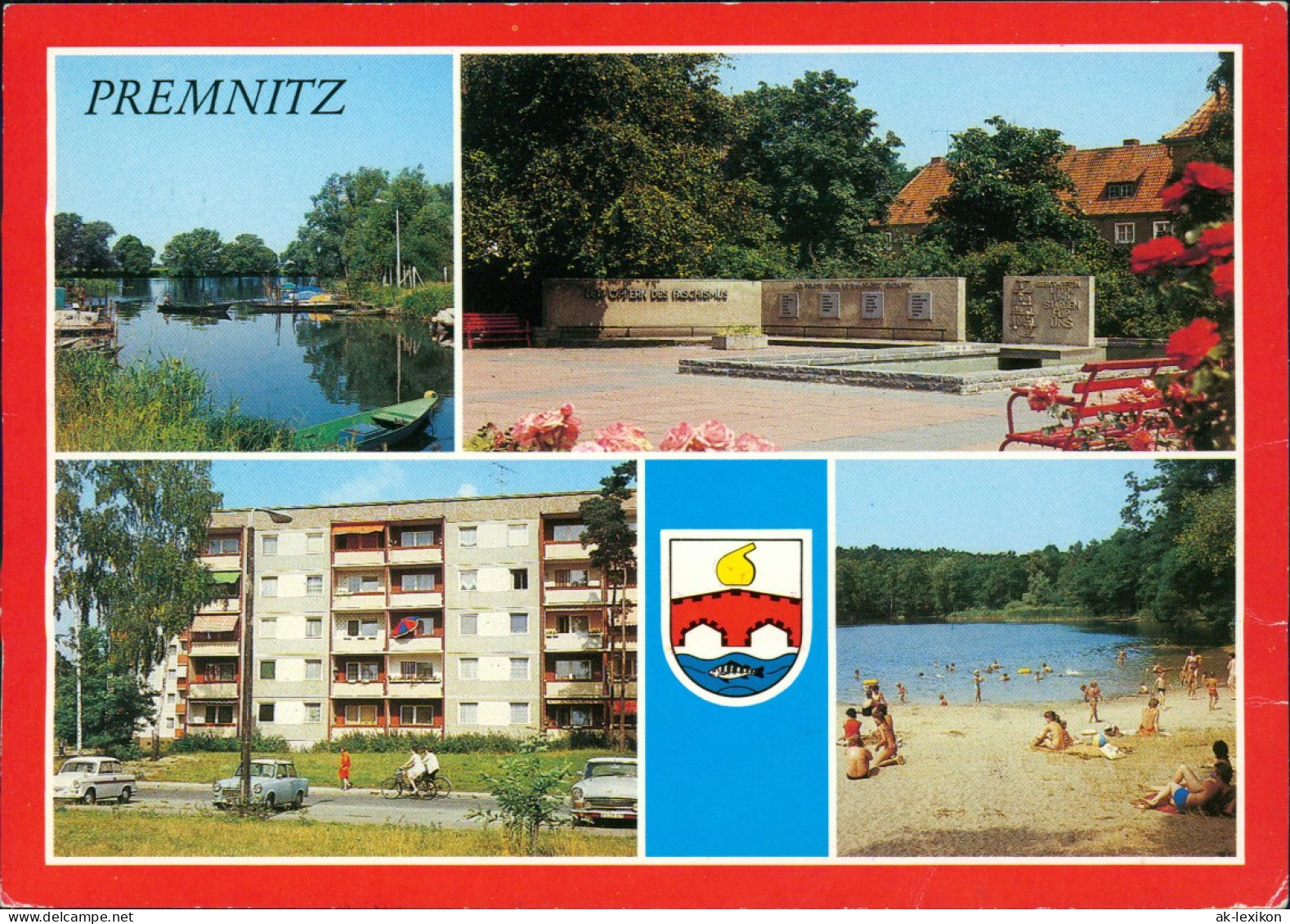 Premnitz Ernst-Thälmann-Platz Odf-Gedenkstätte, Bunsenstraße, Freibad  1988 - Premnitz