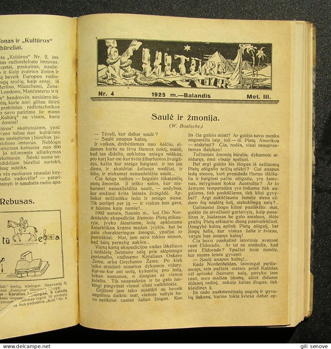 Lithuanian Magazine / Kultūra 1925 Complete