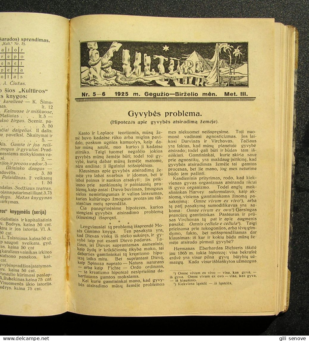 Lithuanian Magazine / Kultūra 1925 Complete
