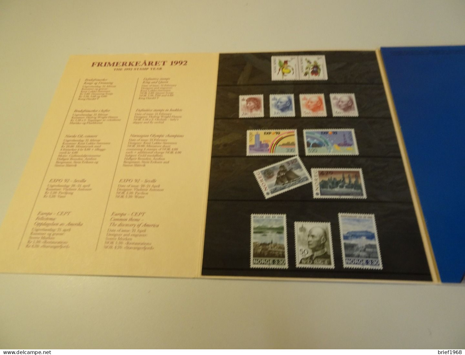 Norwegen Jahreszusammenstellung 1992 Postfrisch Komplett (22928) - Brieven En Documenten
