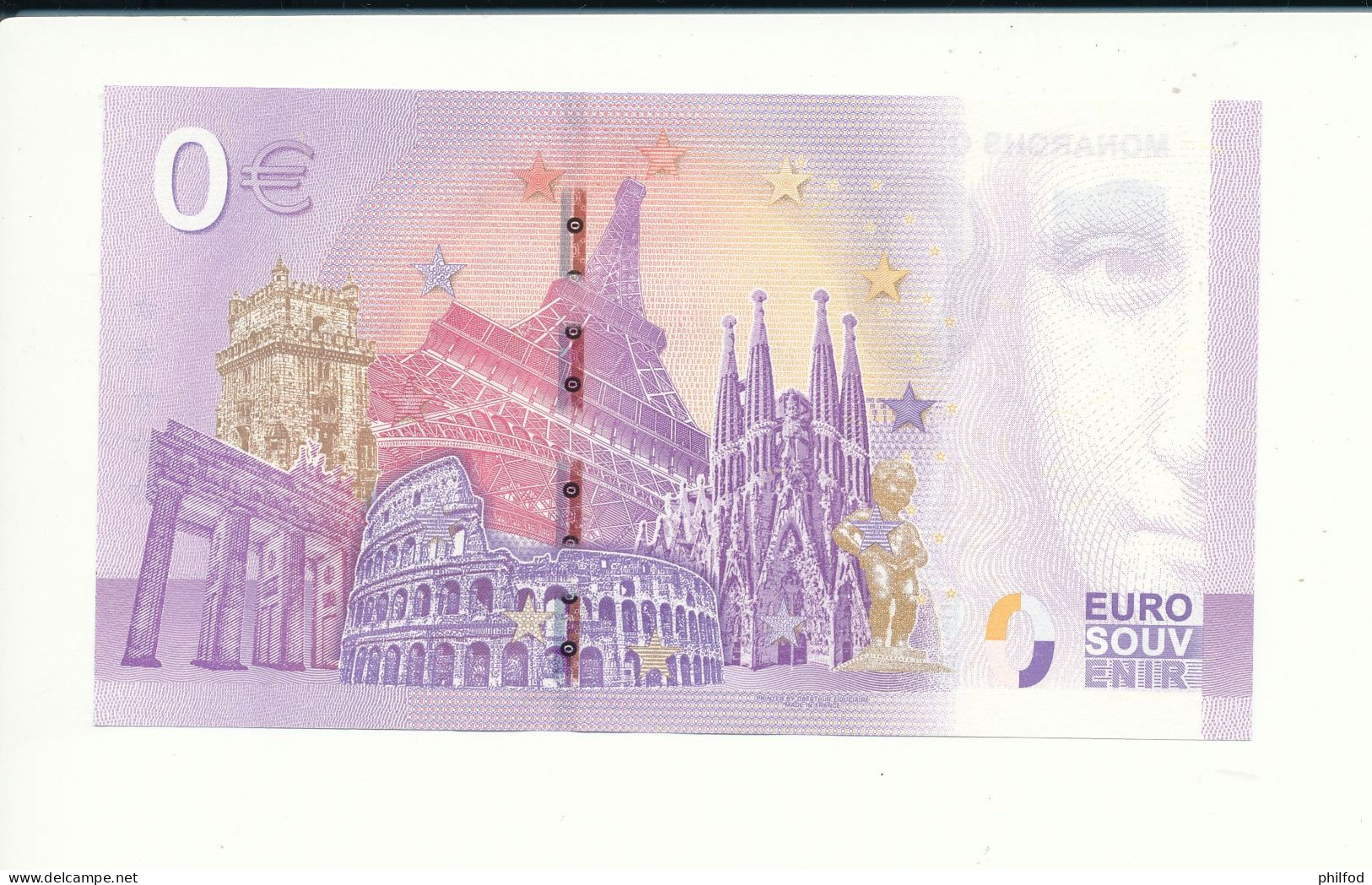 Billet Touristique 0 Euro - MONARCHS OF THE NETHERLANDS - PEAS - 2020-7 -  n° 2053 - Otros & Sin Clasificación