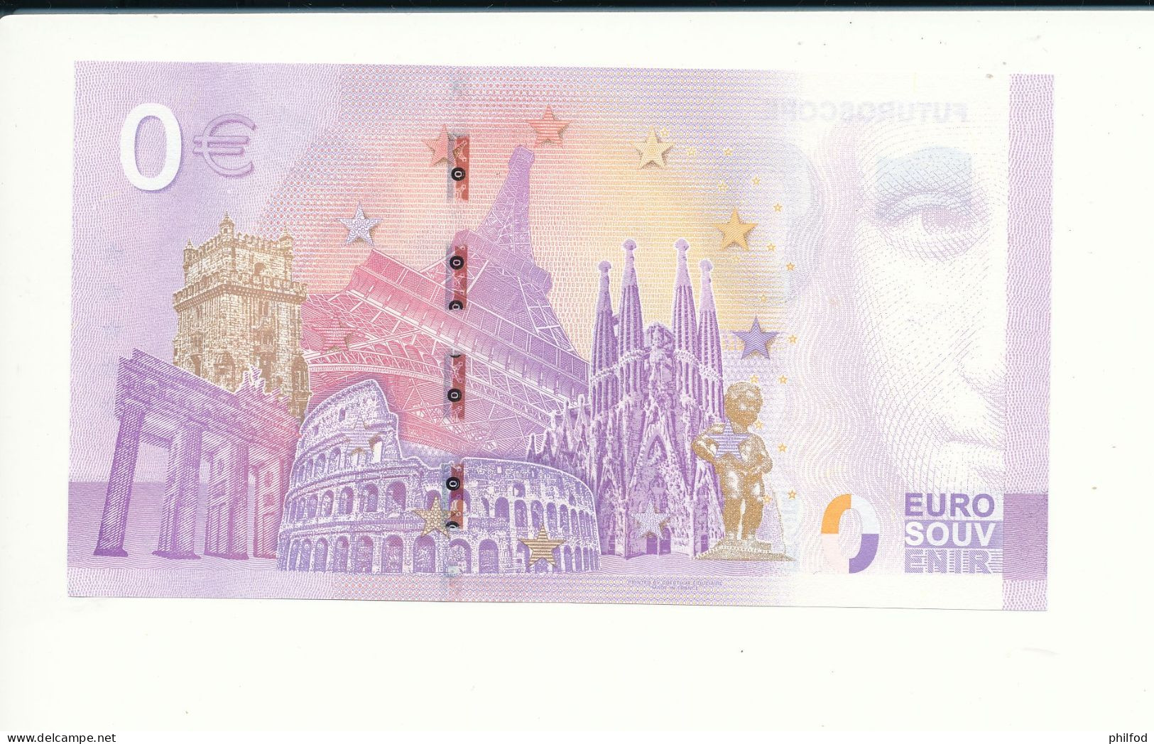 Billet Touristique 0 Euro - FUTUROSCOPE- UECP - 2022-6 - N° 13573 - Other & Unclassified