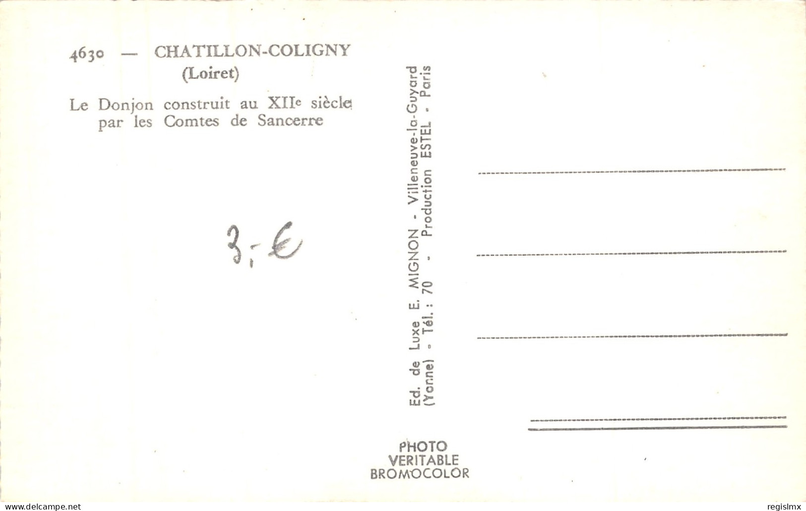 45-CHATILLON COLIGNY-N°399-A/0255 - Chatillon Coligny