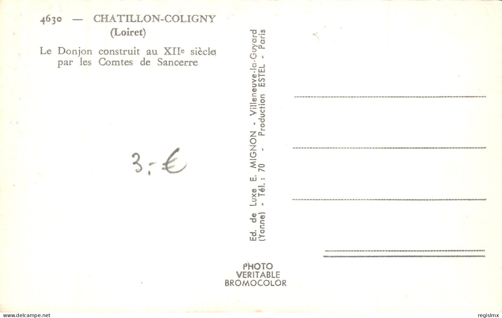 45-CHATILLON COLIGNY-N°399-A/0243 - Chatillon Coligny
