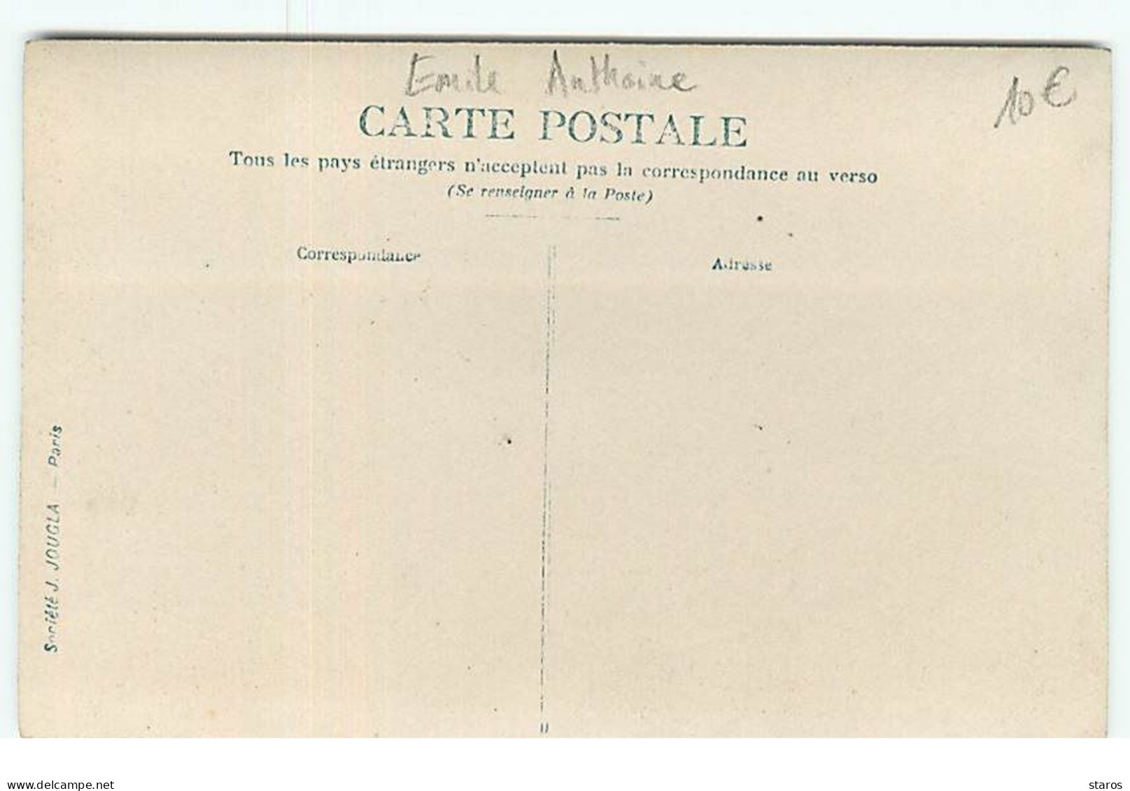 Carte-Photo - Emile Anthoine En Tenue De Sport - Atletismo