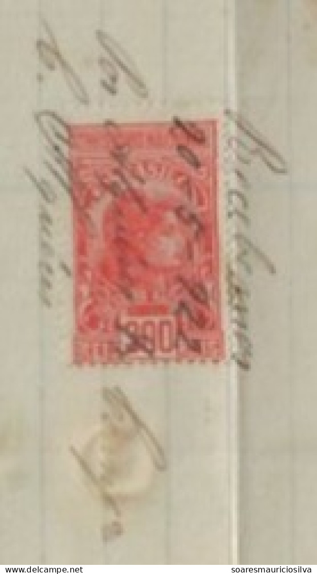 Brazil 1922 Almeida House Invoice By Alquéres & Co National Treasury Tax Stamp 300 Réis - Cartas & Documentos