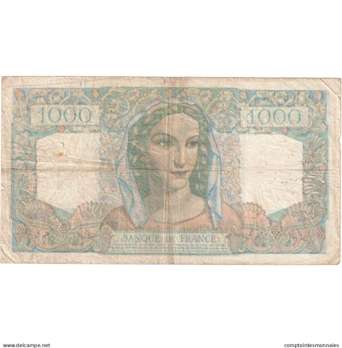 France, 1000 Francs, Minerve Et Hercule, 1949, B.555, TB, Fayette:41.26, KM:130b - 1 000 F 1945-1950 ''Minerve Et Hercule''