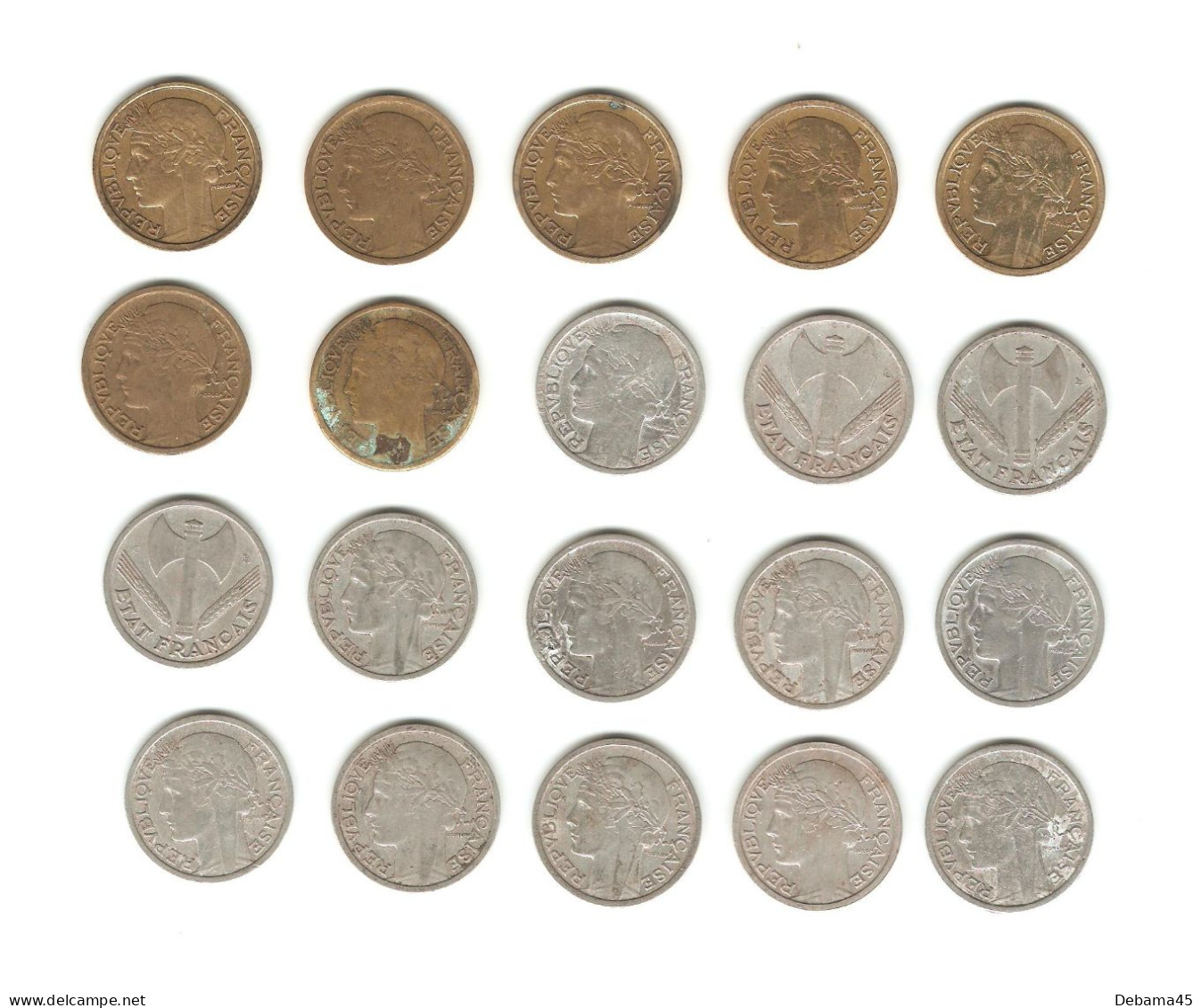 185/ FRANCE : 20 X 1 Francs Tous Différents (de 1931 à 1959) - 1 Franc