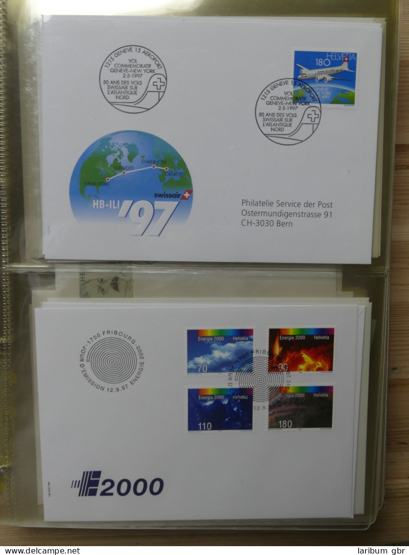 Schweiz Sammlung Ab 1997 Nur FDC Ersttagsbriefe Einzeln Und Viererblocks #LW849 - Collections
