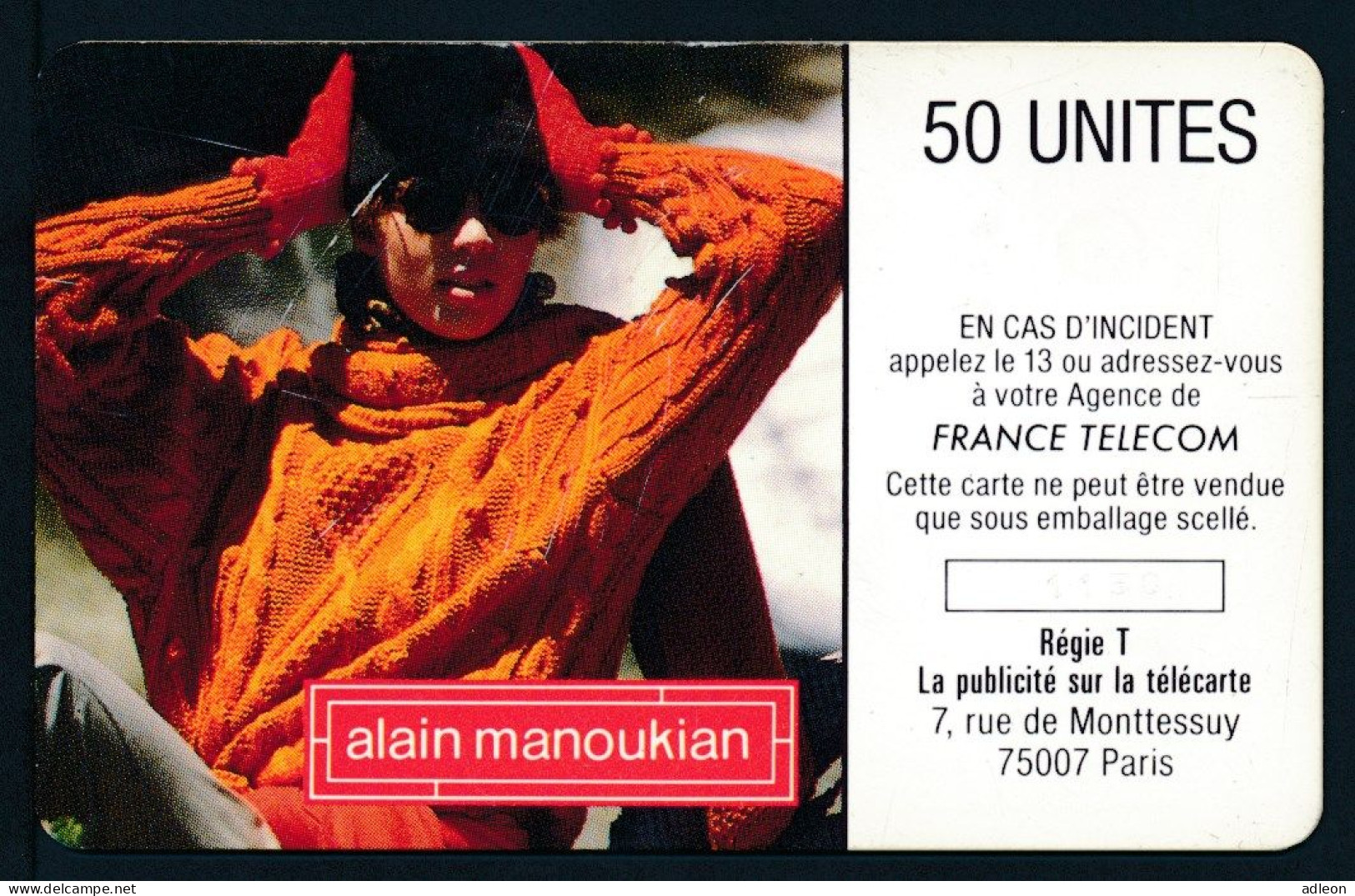 Télécartes France - Publiques N° Phonecote F44 - Alain Manoukian 50 U - 1988