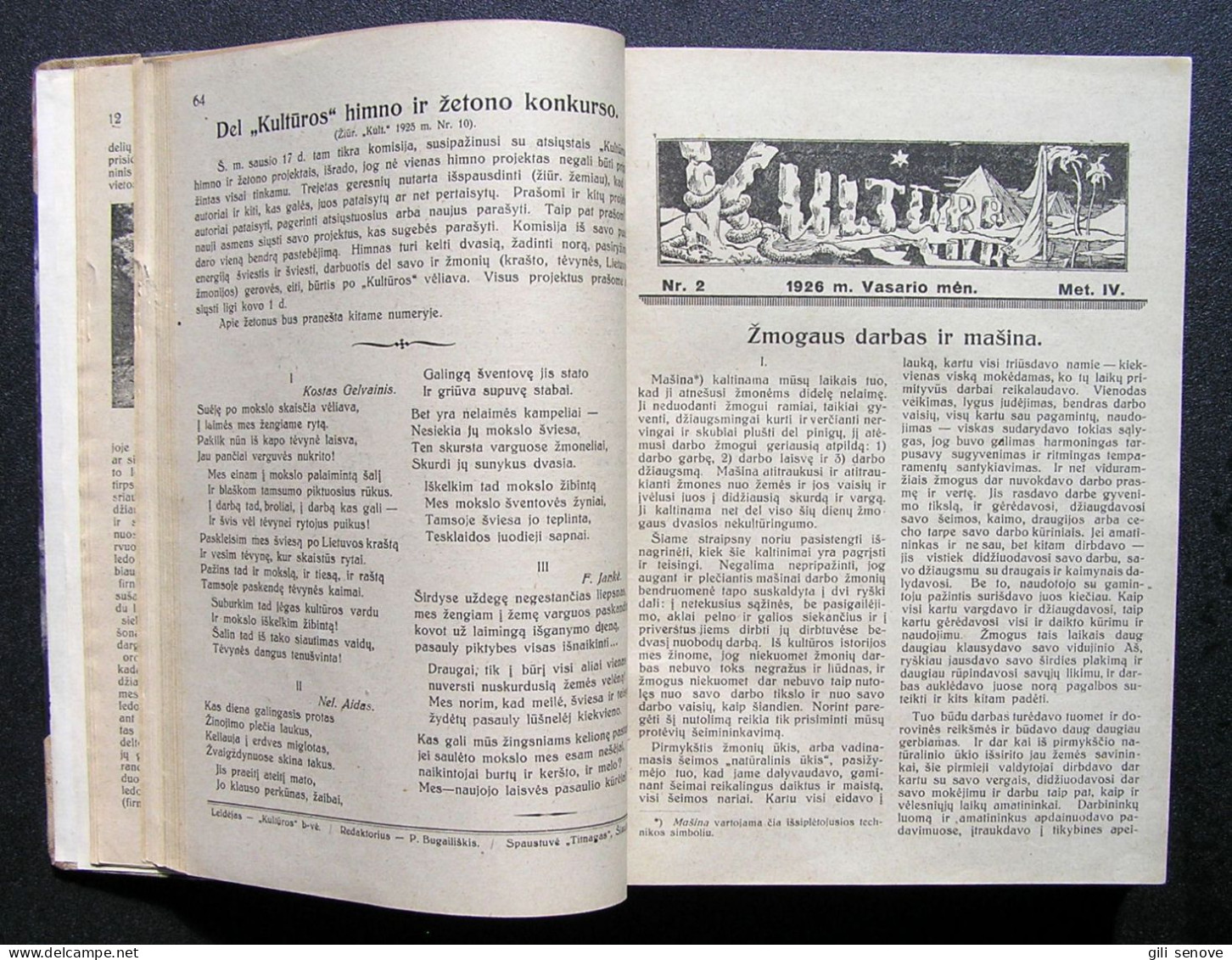 Lithuanian Magazine / Kultūra 1926 Complete - Algemene Informatie