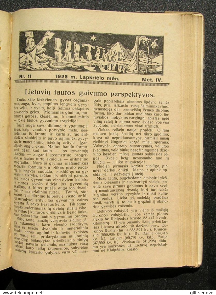 Lithuanian Magazine / Kultūra 1926 Complete