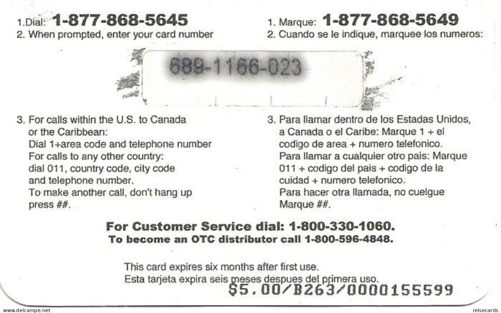 USA: Prepaid OTC - Boston Direct - Autres & Non Classés