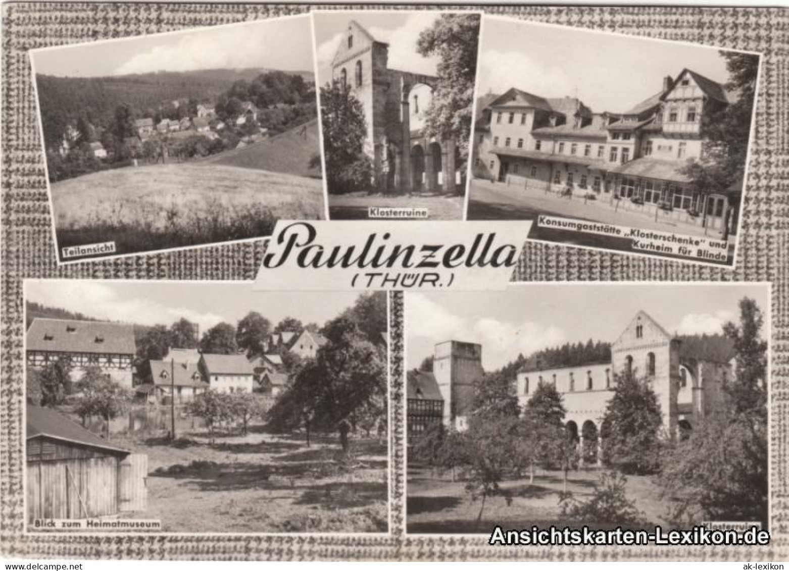 Ansichtskarte Paulinzella-Stadtilm Mehrbild AK Ua Klosterruine 1965 - Stadtilm