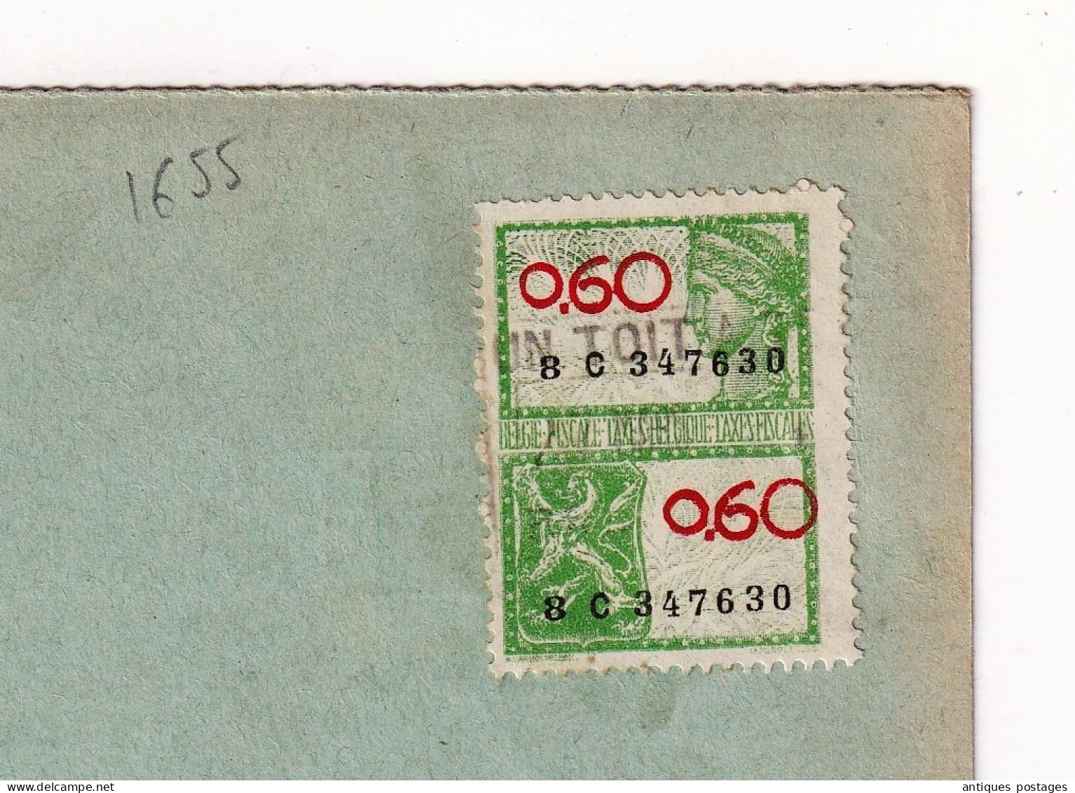 Bas-Oha Quittance 1947 Belgique Timbres Fiscaux Un Toi à Toi Uw Eigen Huis Piraprez - Documentos