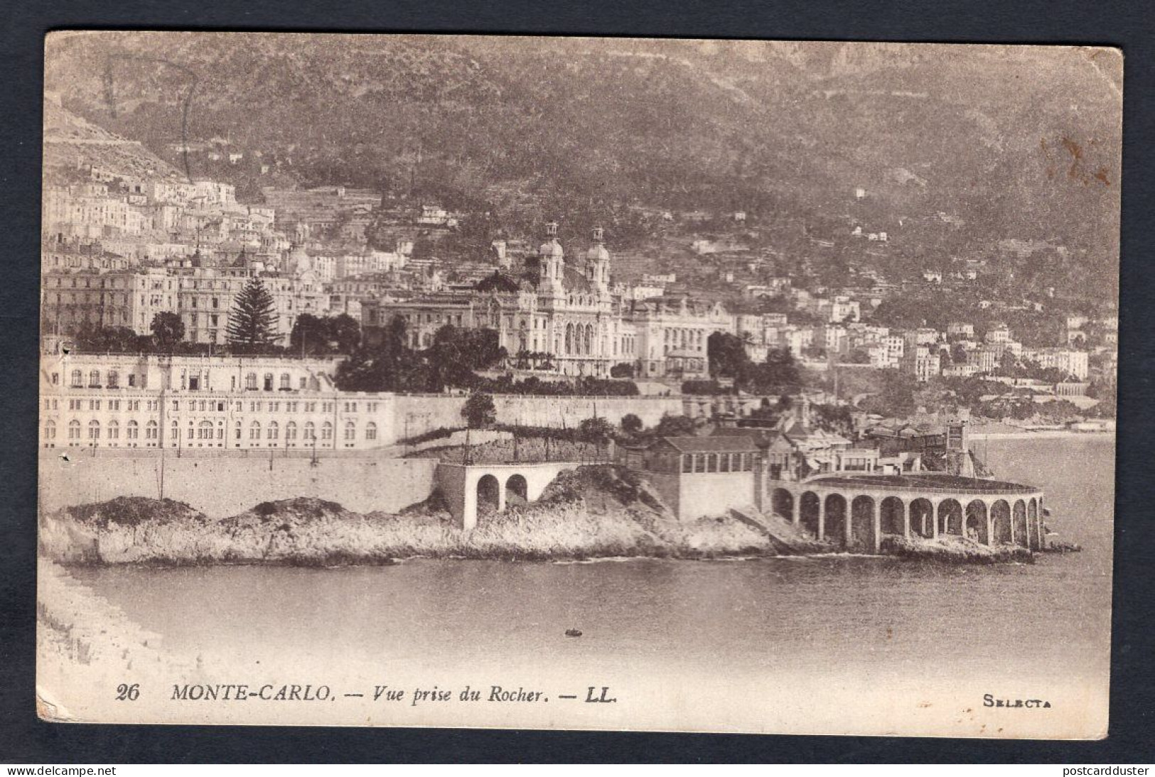 USA WW1 Military 1916 AEF APO 721,Censored Postcard To Brooklyn. Monaco Monte Carlo (h3047) - Lettres & Documents