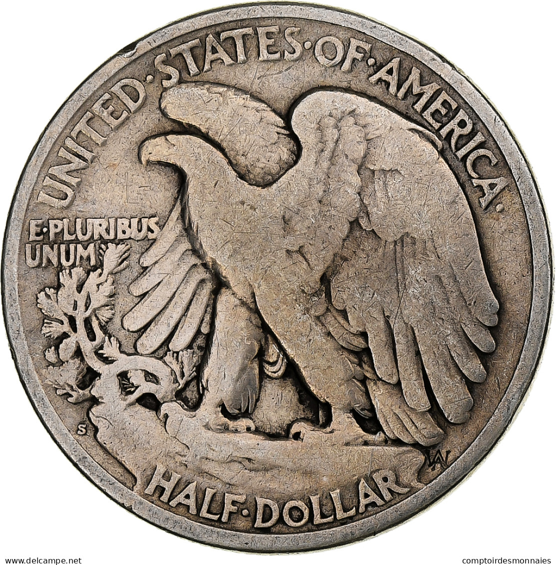 États-Unis, Half Dollar, Walking Liberty, 1918, San Francisco, Argent, TB - 1916-1947: Liberty Walking