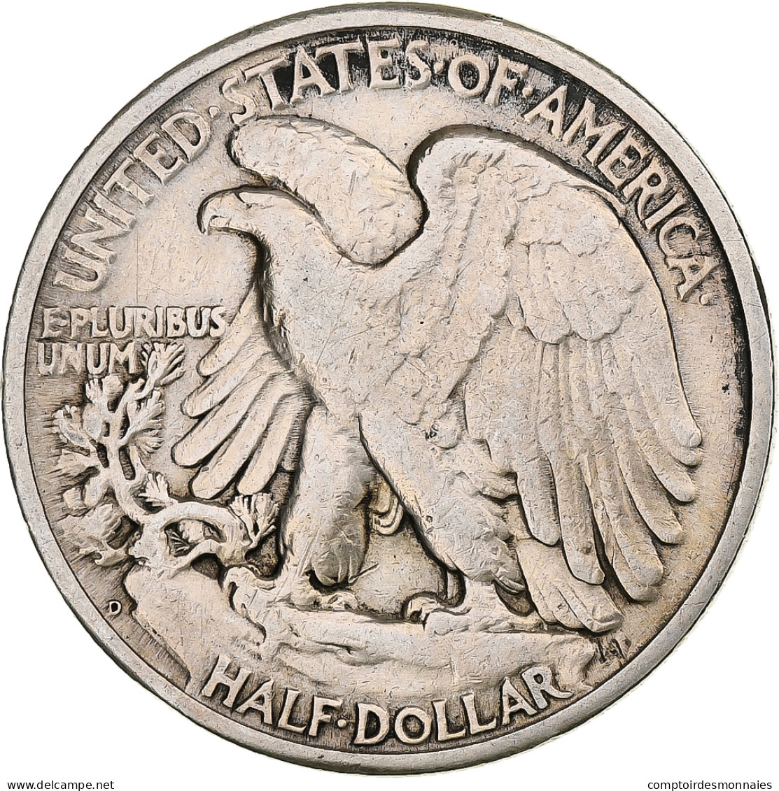États-Unis, Half Dollar, Walking Liberty, 1945, Denver, Argent, TB+, KM:142 - 1916-1947: Liberty Walking