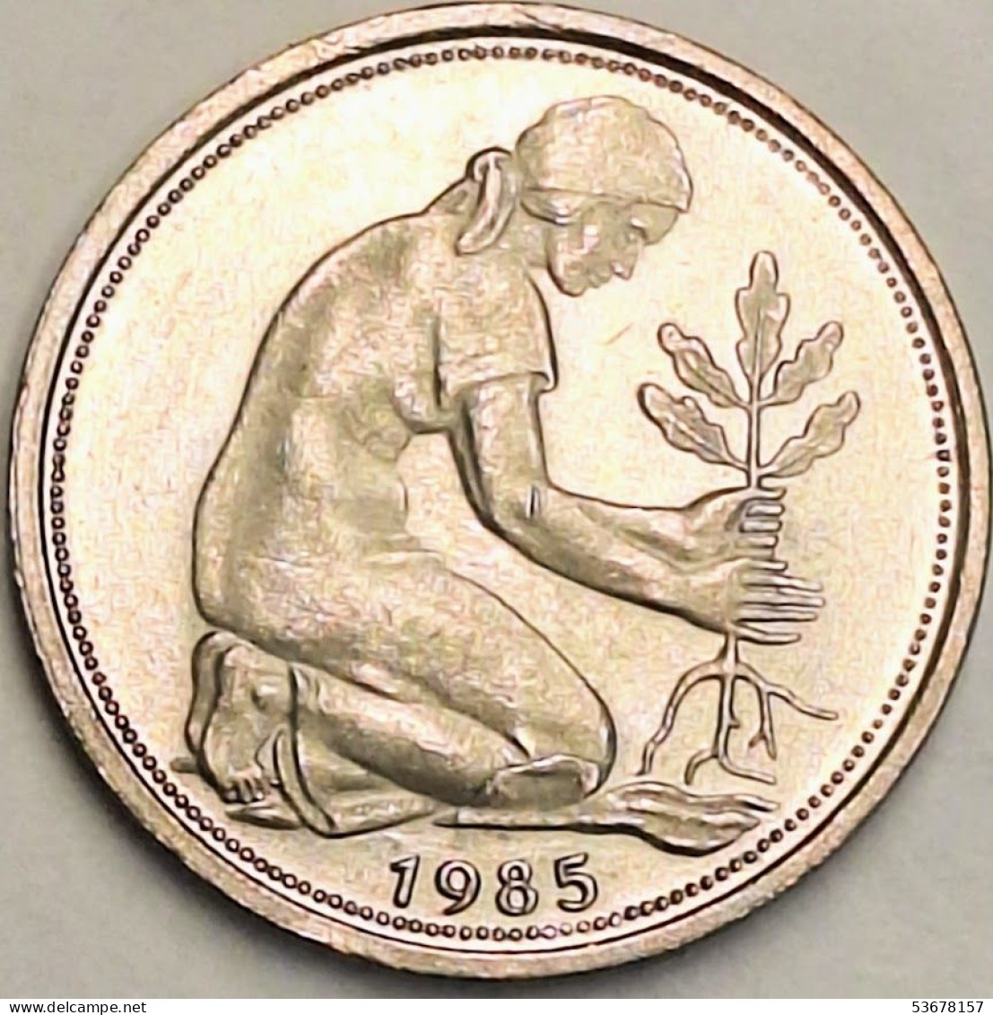 Germany Federal Republic - 50 Pfennig 1985 F, KM# 109.2 (#4750) - 50 Pfennig