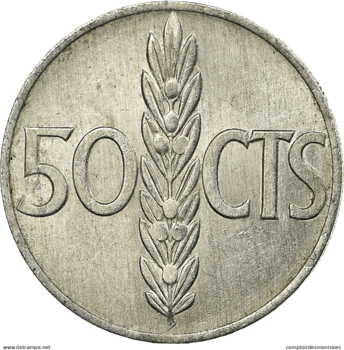 Monnaie, Espagne, Francisco Franco, Caudillo, 50 Centimos, 1968, TTB, Aluminium - 50 Peseta