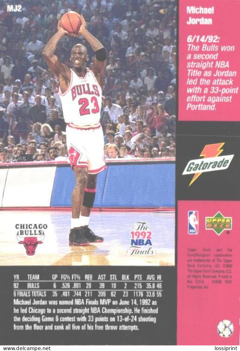 Sport Card Michael Jordan, Chicago Bulls, June 14 1992 - 1990-1999