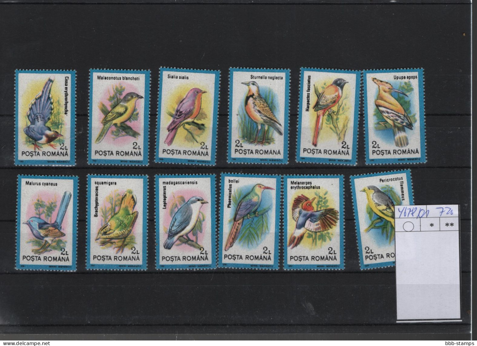 Rumänien Birds Theme Michel Cat.No. Mnh/** 4678/4701 - Ongebruikt