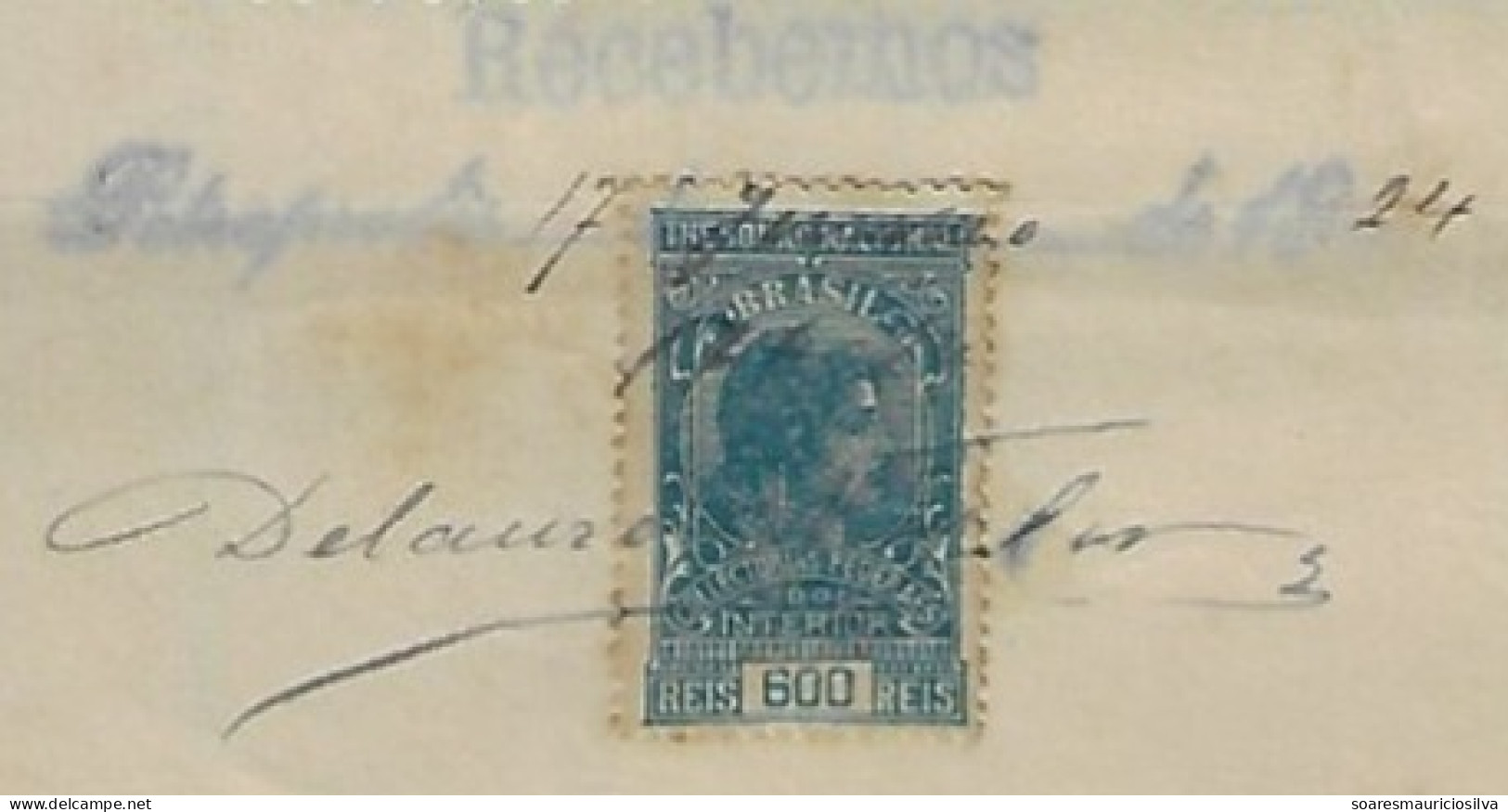 Brazil 1924 National Manufacture Leather Accessories For Textile Industry Invoice Petrópolis National Treasury Tax Stamp - Briefe U. Dokumente