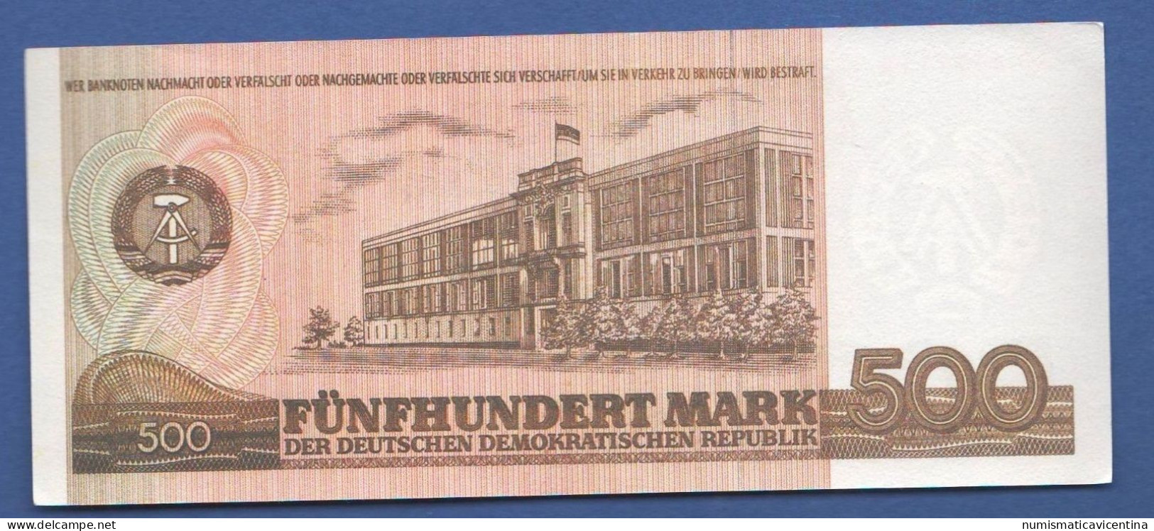 DDR 500 Mark 1985 Allemagne Germany Germania Democratica Staatsbank Fünfhundert Mark - 500 Mark