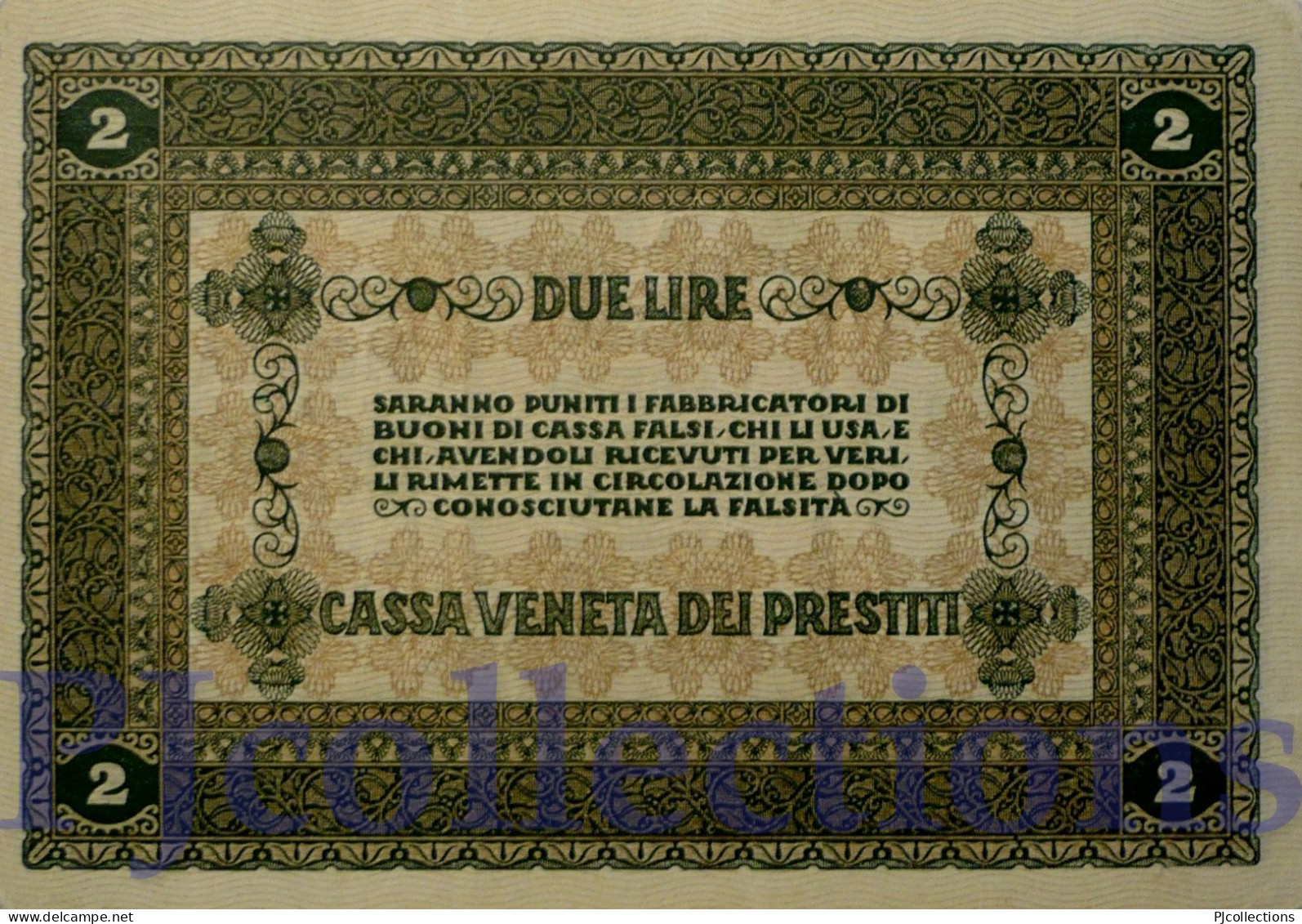 ITALIA - ITALY 2 LIRE 1918 PICK M5 AU/UNC - Biglietto Consorziale