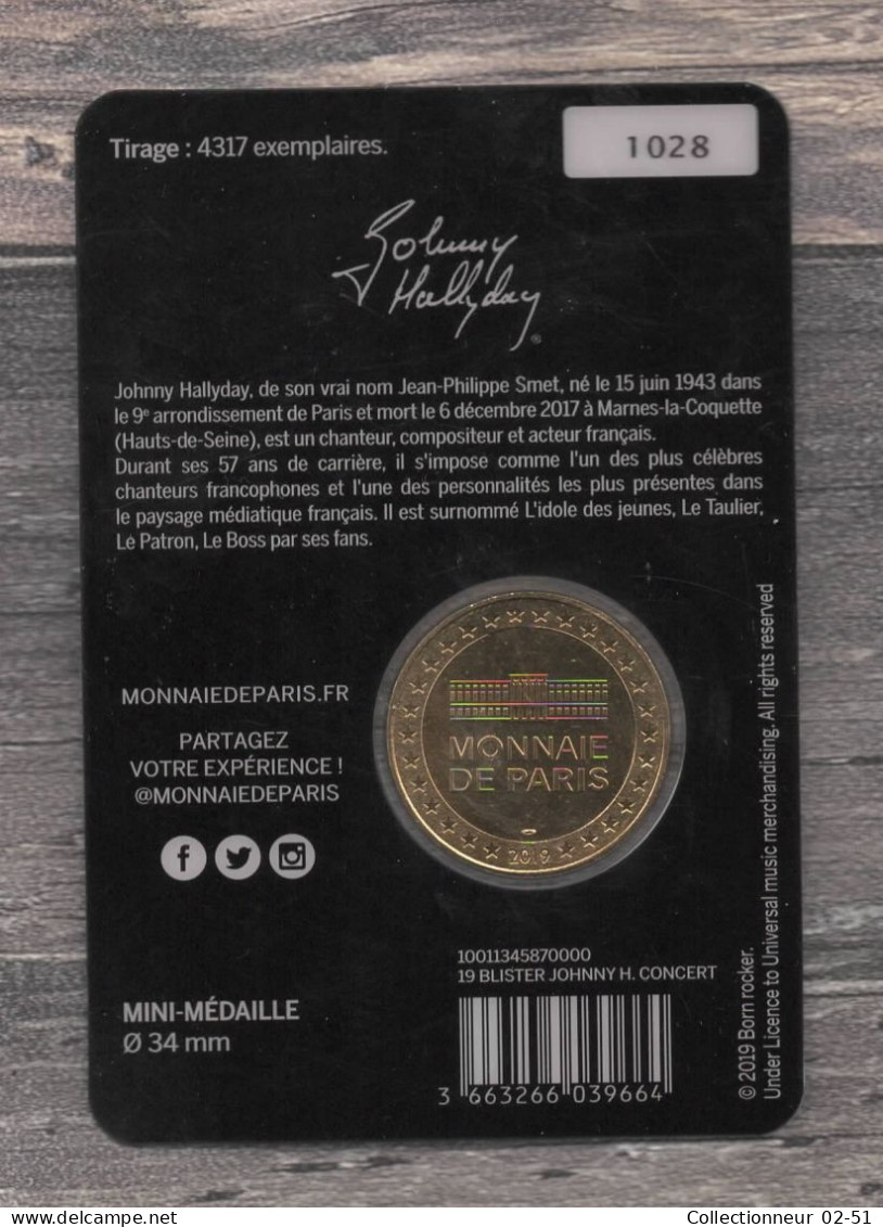 Monnaie De Paris : Blister Johnny Hallyday (concert) - 2019 - 2019