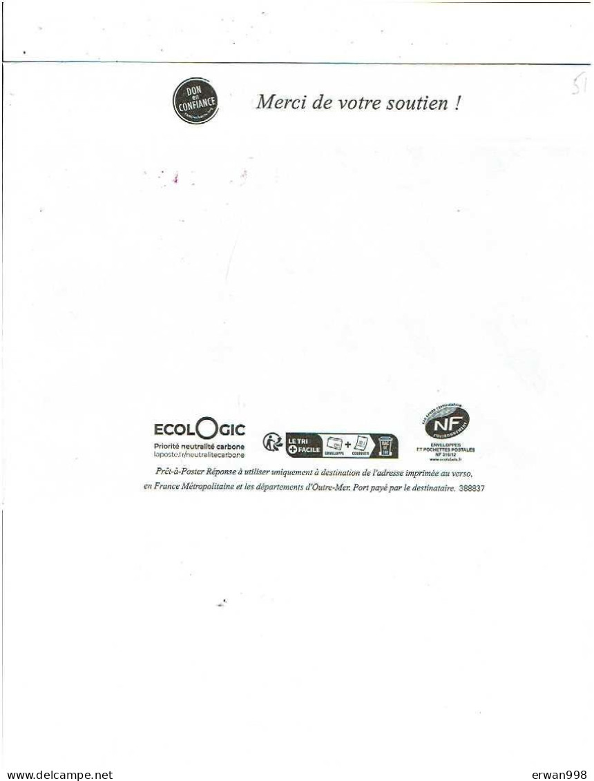 75 PARIS  PAP Postréponse ECO GRIS- Ste Protectrice Des Animaux  Marianne L'engagée 388837  (1569) - Prêts-à-poster: Réponse /Marianne L'Engagée