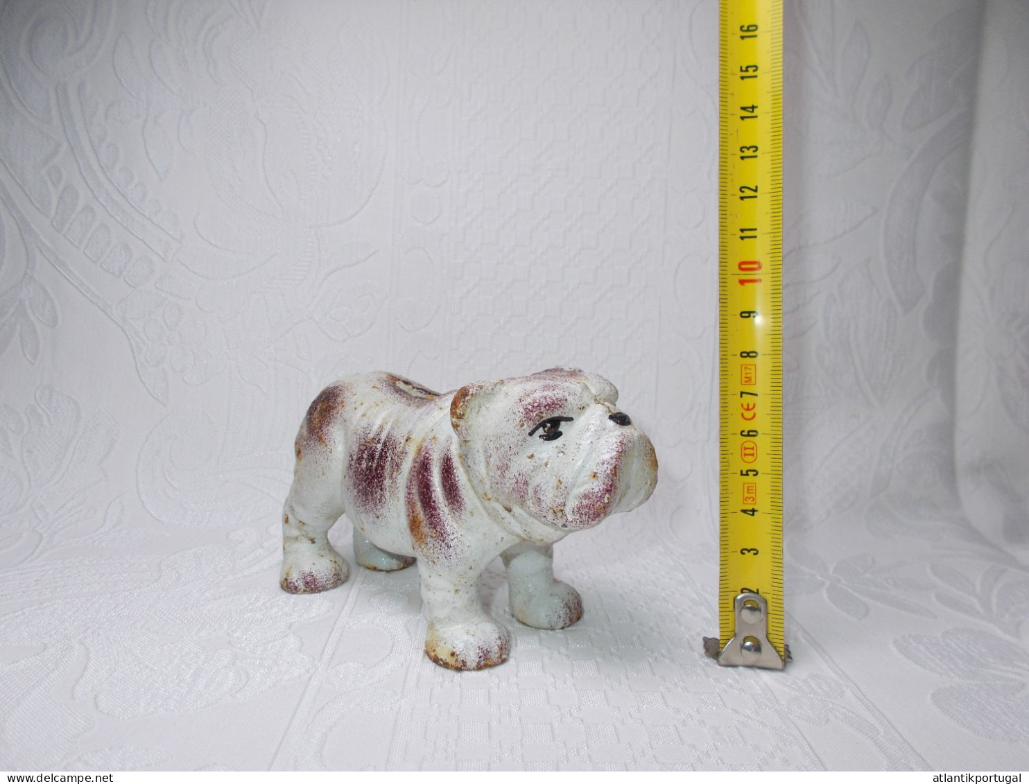 Bulldogge  Figur  Spardose aus Metall Vintage