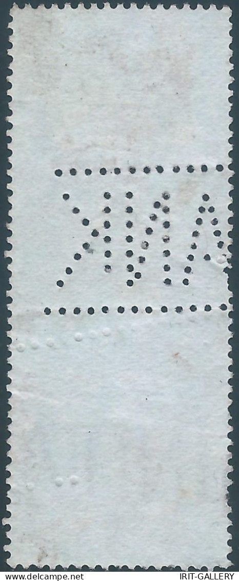 Great Britain - ENGLAND,Queen Victoria,Indian Colony,Revenue Stamp Tax,Foreign Bill,Eight Annas(8An)Perfin - 1858-79 Compañia Británica Y Gobierno De La Reina