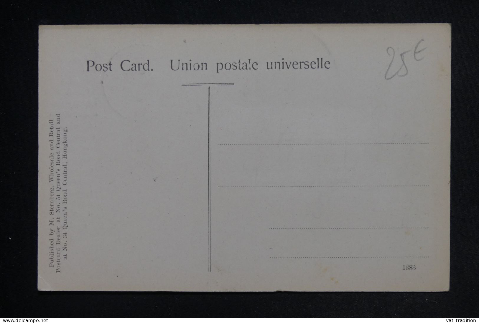 HONG KONG - Affranchissement En Paire Sur Carte Postale En 1910 - L 152736 - Briefe U. Dokumente