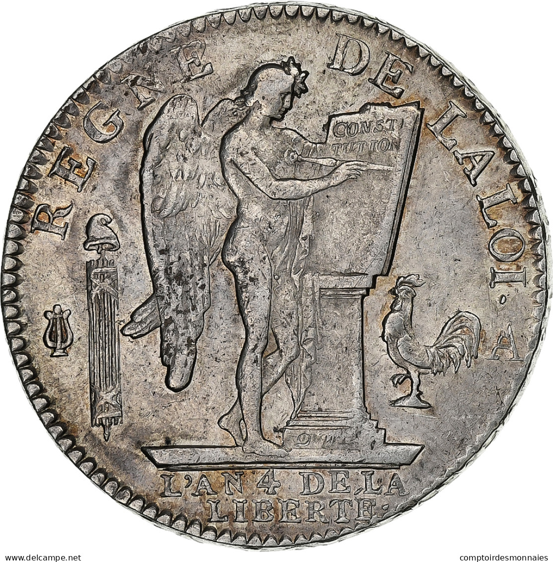 France, Louis XVI, Ecu De 6 Livres, 1792 / AN 4, Paris, Variété, Argent, TTB+ - Autres & Non Classés