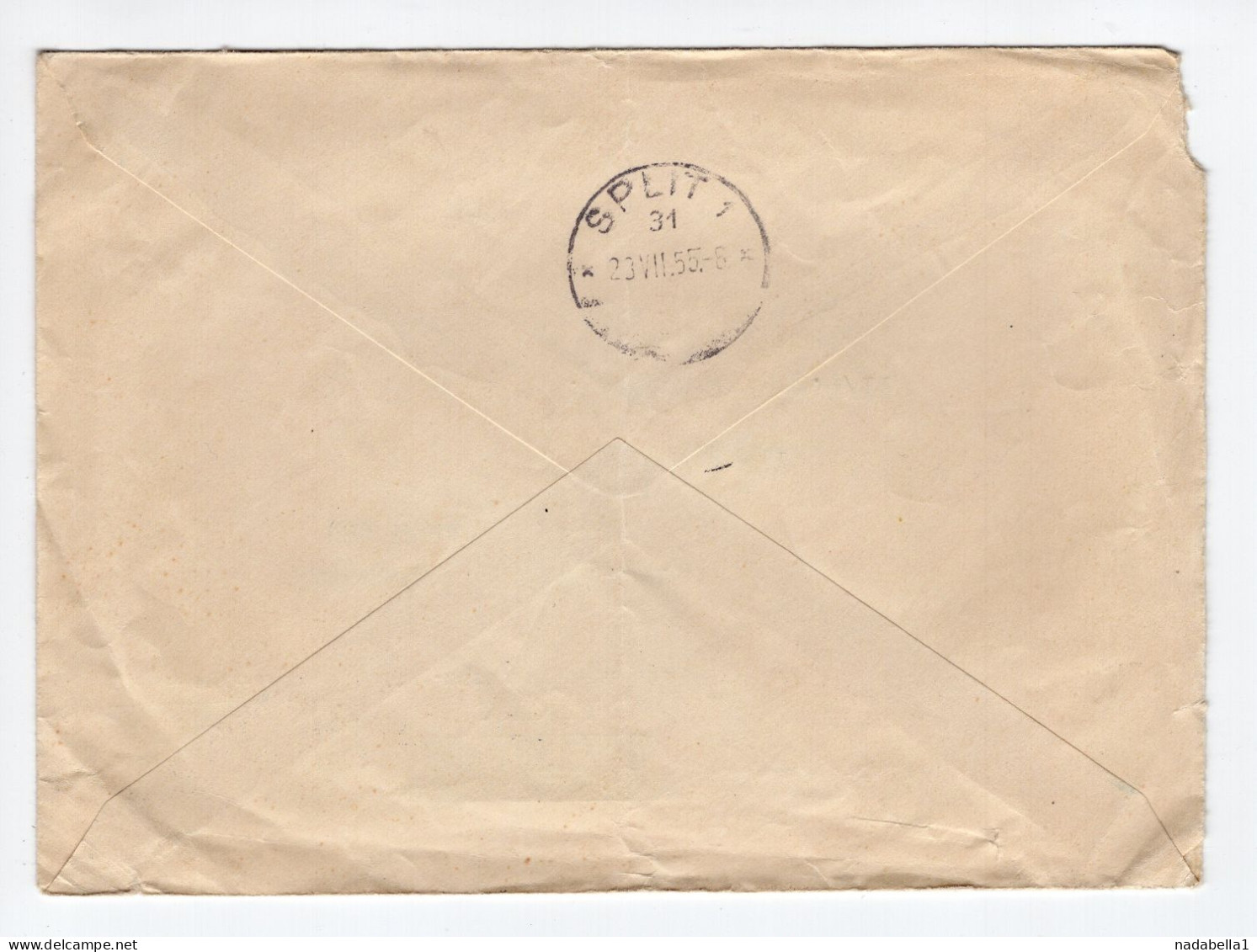 1955. YUGOSLAVIA,MONTENEGRO,BUDVA GRAND HOTEL AVALA ILLUSTRATED COVER,USED TO SPLIT - Storia Postale