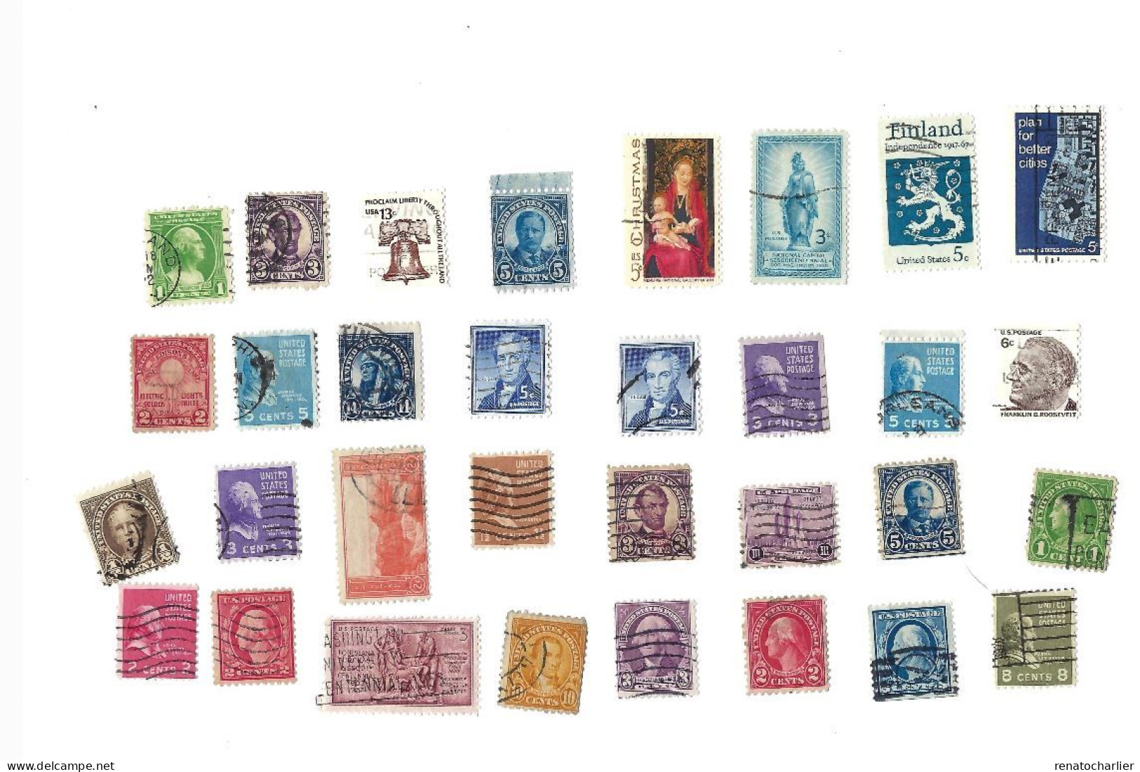 Collection De 135 Timbres  Oblitérés. - Collections
