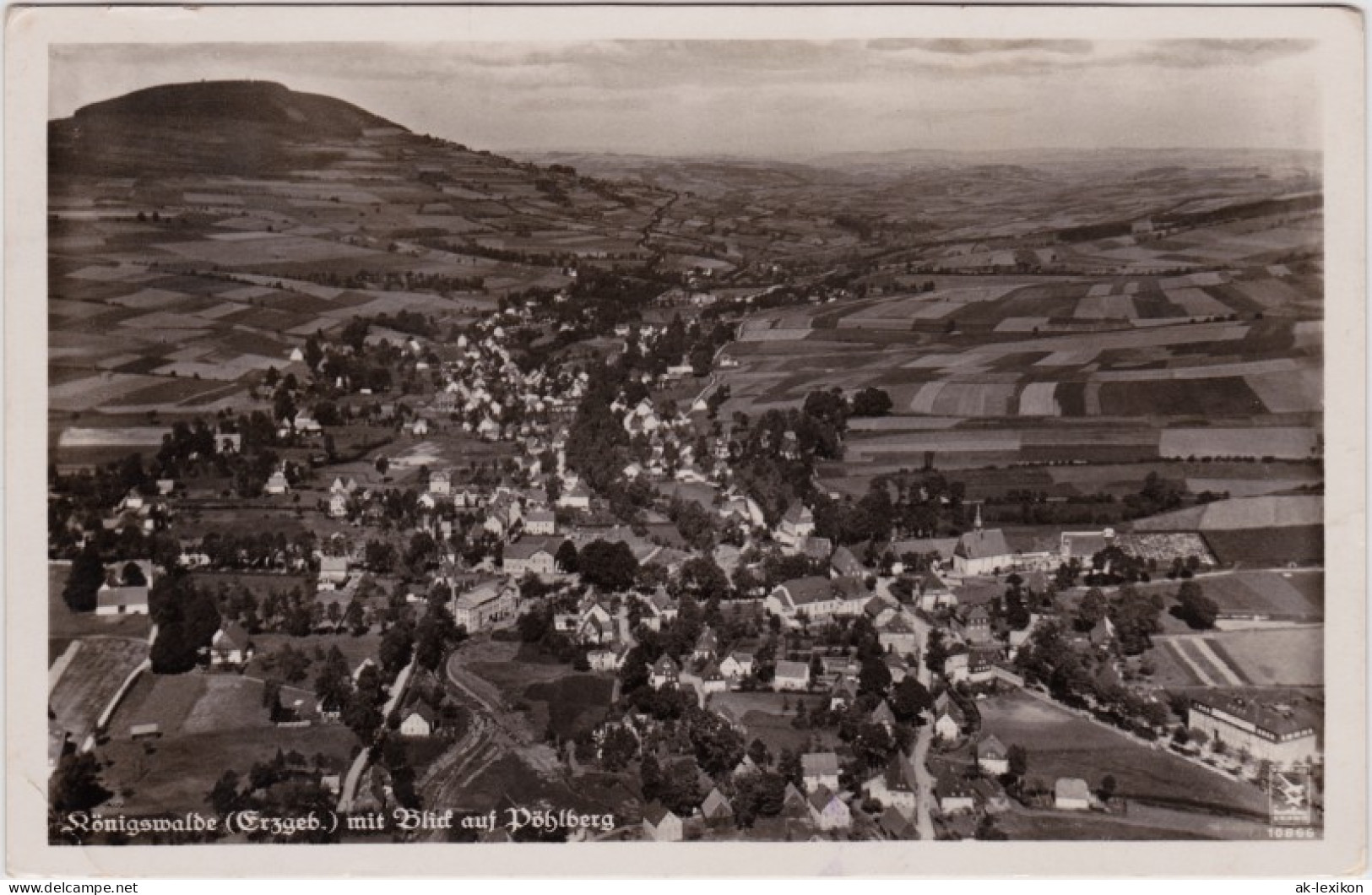 Ansichtskarte Königswalde (Erzgebirge) Luftbild 1938  - Königswalde