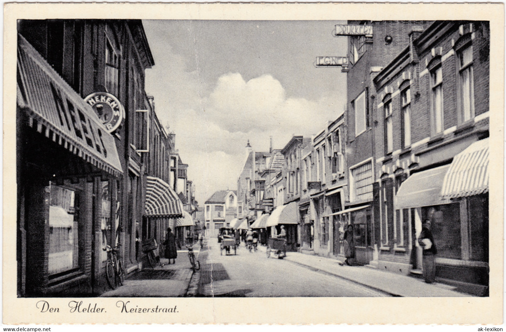 Postkaart Den Helder Keizerstraat 1950  - Den Helder