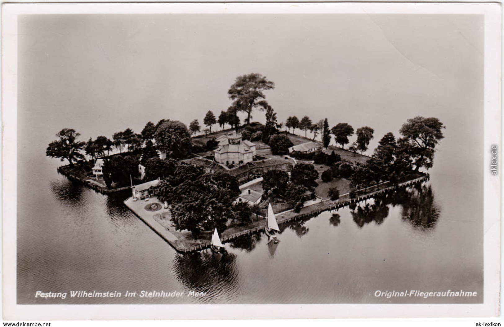 Wunstorf Luftbild Festung Wilhelmstein - Steinhuder Meer 1938  - Wunstorf