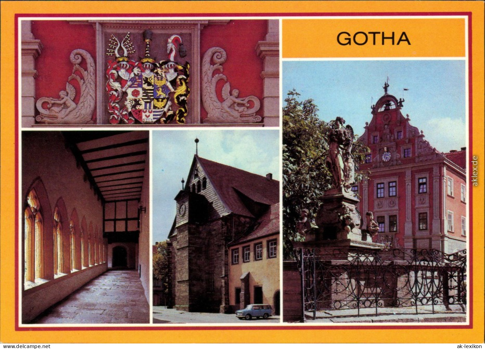 Gotha Statdwappen Am Rathaus, Augustinerkloster Und Kirche   1987 - Gotha