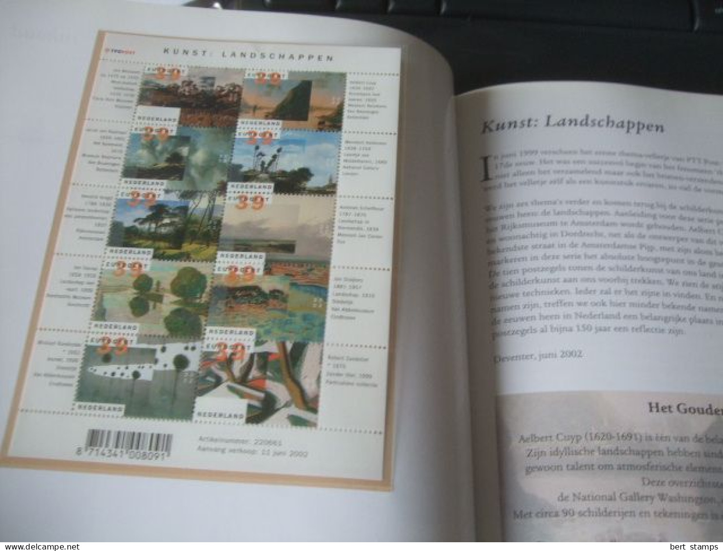 Kunst; Landschappen Davo Boekje Nr 7  Met Zowel 1x Blokje En Ook De Losse Zegels - Andere & Zonder Classificatie