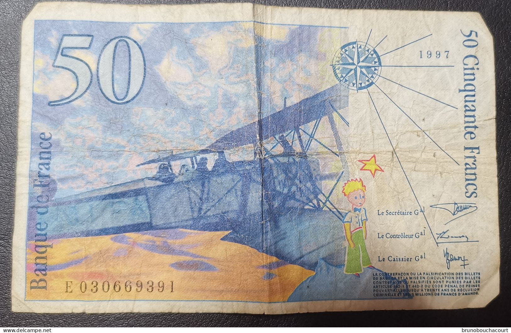Billet, France, 50 Francs, St Exupéry, 1997 - Ohne Zuordnung