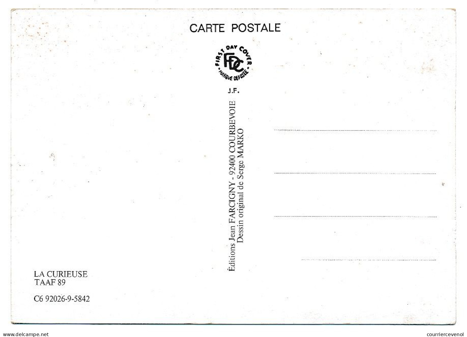 TAAF - Env. FDC - 2,20 Et 15,50 La Curieuse - Port Aux Français Kerguelen - 1/1/1969 - Briefe U. Dokumente