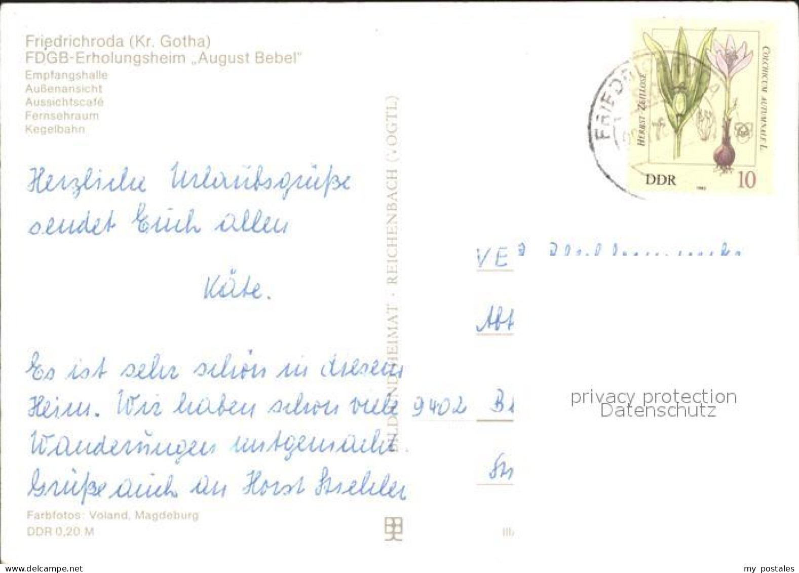 71964991 Gotha Thueringen FDGB Erholungsheim August Bebel Gotha - Gotha