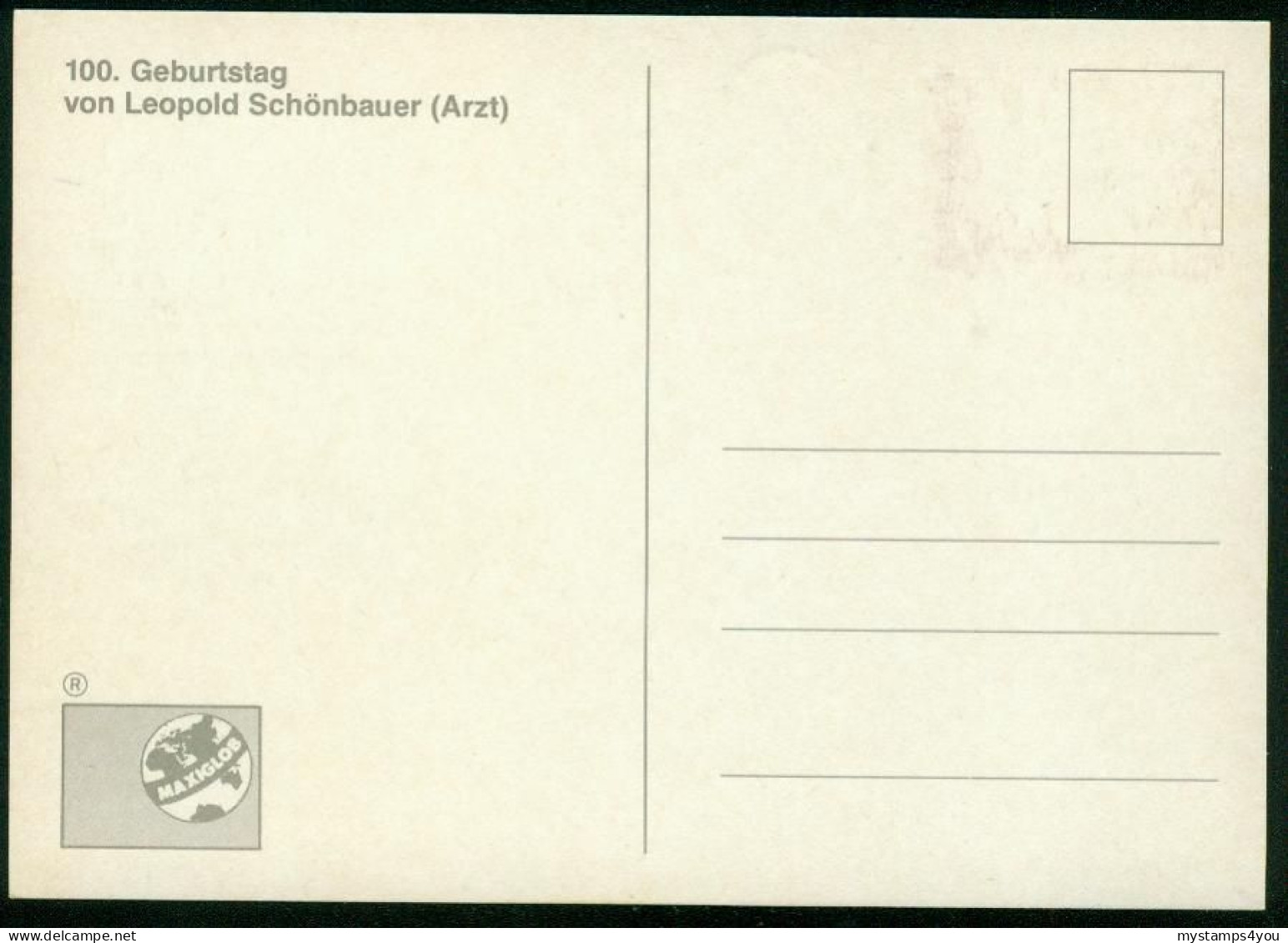 Mk Austria Maximum Card 1988 MiNr 1941 | Birth Centenary Of Dr. Leopold Schönbauer,neurosurgeon And Politician #max-0149 - Cartoline Maximum