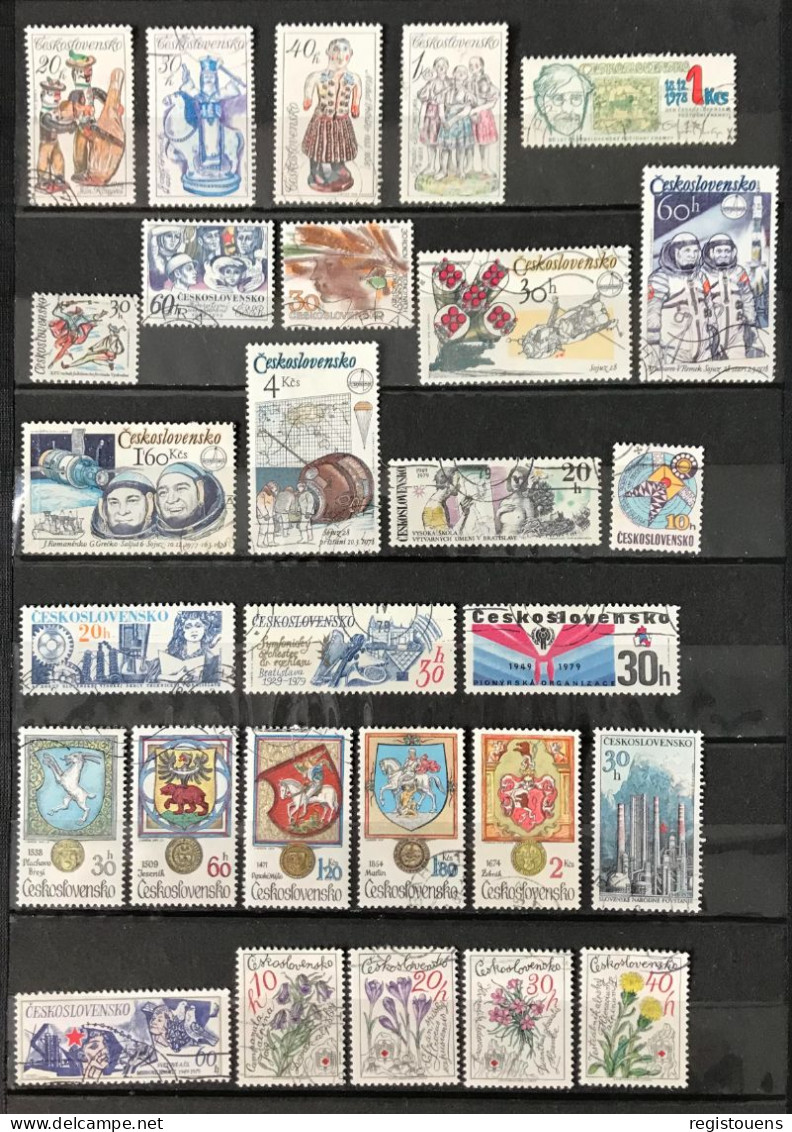 Lot De 72 Timbres Oblitérés Tchécoslovaquie 1978 / 1979 - Used Stamps